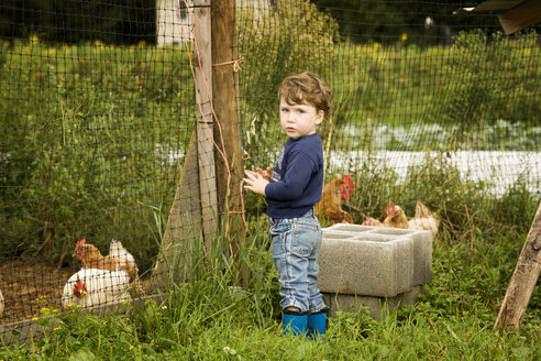 Porträt eines Jungen auf einem Feld - CAVF10781