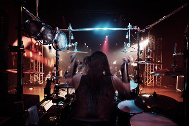 Rear of drummer at rock concert - CAVF11923