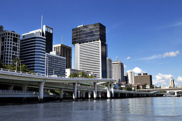 Brisbane Square and buildings by river in city - CAVF14170