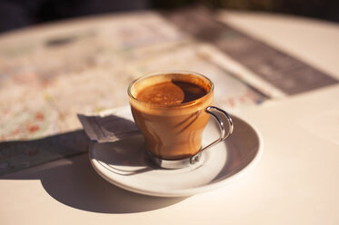 High angle view of coffee on table - CAVF14613