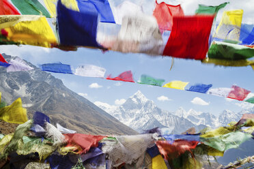 Prayer flags hanging on Mt. Everest - CAVF18172