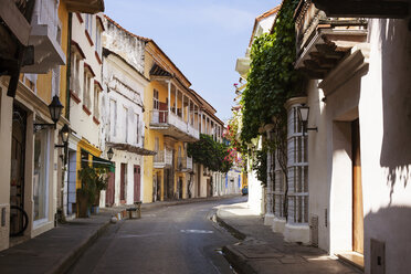 City street with residential buildings against sky - CAVF18519