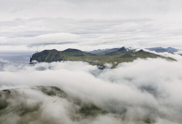 High angle view of mountains amidst clouds - CAVF23592