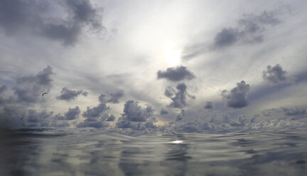 Ruhiger Blick auf Gewitterwolken über dem Meer - CAVF24676