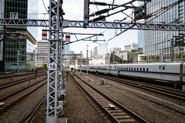 Bullet train passing through city - CAVF25130