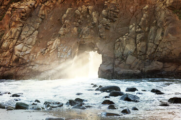 Rock formation at sea on sunny day - CAVF26534