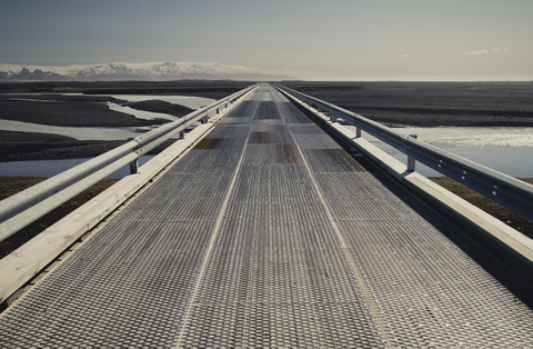 Iceland, ring road, bridge stock photo