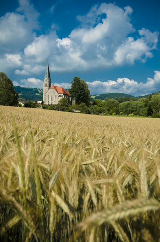 Österreich, St. Oswald, St. Oswald-Kirche, lizenzfreies Stockfoto