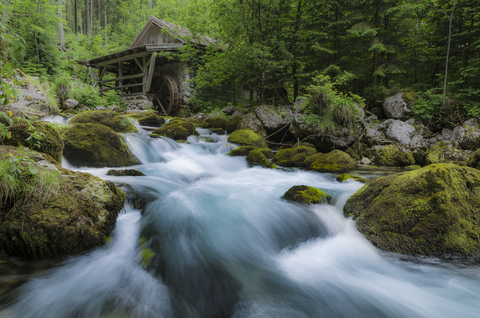 Austria, Golling, water mill stock photo