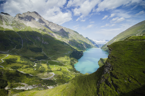 Austria, Kaprun, Wasserfallboden dam stock photo