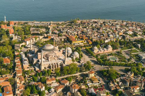 Türkei, Istanbul, Luftaufnahme der Hagia Sofia Moschee, lizenzfreies Stockfoto