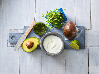 Ingredients of cream of avocado soup - KSWF01847