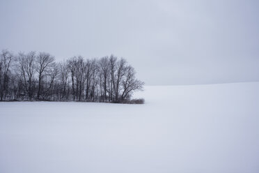 Idyllic view of snowcapped landscape against sky - CAVF30151