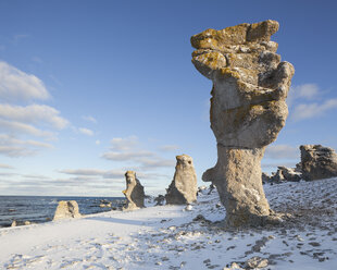 Rock formations on beach in winter - FOLF02380