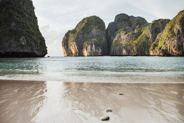 Scenic view rock formation at beach - CAVF30705