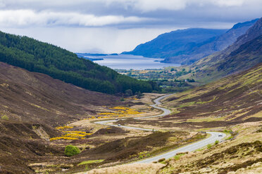 Vereinigtes Königreich, Schottland, Highland, Glen Docherty Valley, A832 road, Loch Maree - WDF04492
