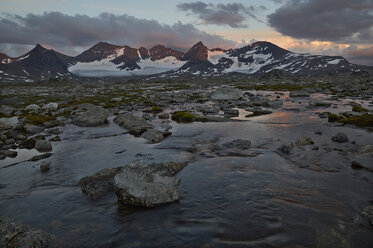 Landscape of Sarek national park with Partemassivet in background - FOLF03822