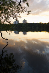 Lakeshore and sky reflecting in water - FOLF03974