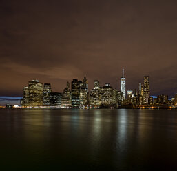 Illuminated skyscrapers in New York City at night - FOLF04079