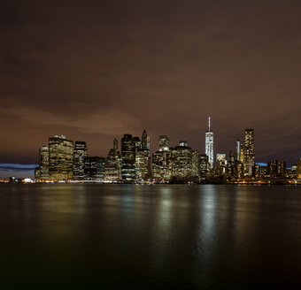 Illuminated skyscrapers in New York City at night - FOLF04079