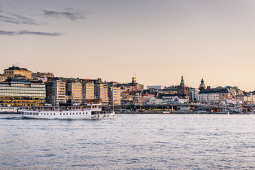 Stockholm City waterfront with boat passing by - FOLF04389