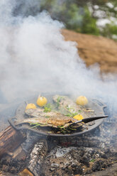 Essen kochen auf einem Lagerfeuer - FOLF04778