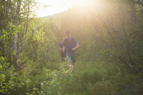 Mann joggt in Kungsleden, Schweden - FOLF04815