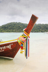 Boat on shore of beach in Ko Lanta, Thailand - FOLF04829