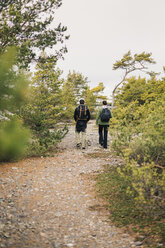 Rear view of couple hiking - FOLF04859