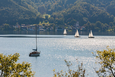 Germany, Baden-Wuerttemberg, Lake Constance, Lake Ueberlingen, Bodman-Ludwigshafen, Bodman, Sailing boats - WDF04537