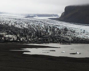 Glacier and rocks in Iceland in fog - FOLF05871