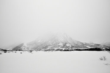 Schneebedeckter Berg im Nebel - FOLF06200