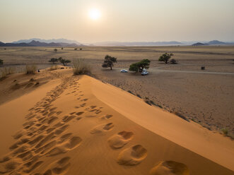 Africa, Namibia, Namib desert, Naukluft National Park, Sossusvlei, Elim dune at sunrise - RJF00767