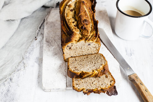 Banana bread and cup of coffee - SBDF03492