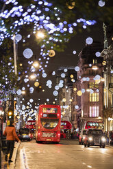 Christmas decorations in London at night - FOLF07395