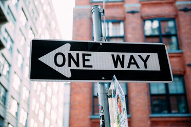 USA, New York City, one way sign - GEMF01911