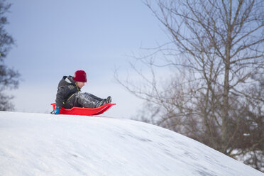 Boy on sled - FOLF08044