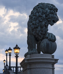 Blick auf die Löwenstatue im schwedischen Königsschloss - FOLF08048