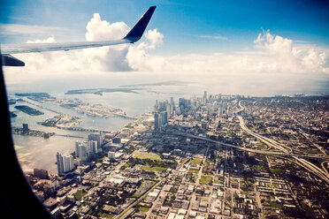 View of Miami cityscape from airplane - FOLF08988