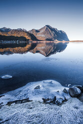 Norway, Lofoten Islands, frozen water - WVF01065
