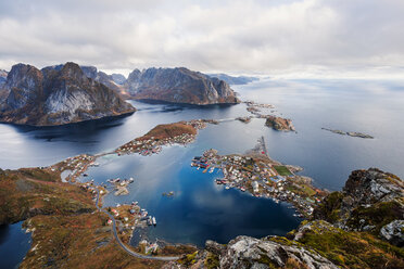 Norwegen, Lofoten, Reine, Blick von Reinebringen - WVF01088