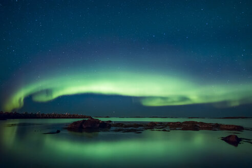 Norwegen, Lofoten, Eggum, Nordlicht - WVF01100