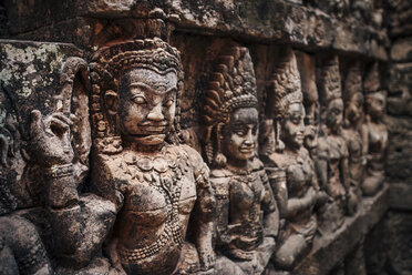 Sculptures on wall of Angkor Wat temple - CAVF35165