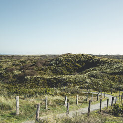 Germany, Spiekeroog, hiking trail through dunes - DWIF00911