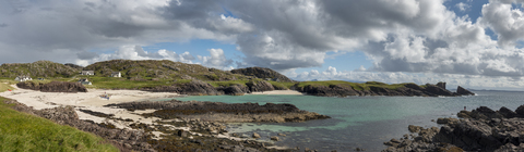 Vereinigtes Königreich, Schottland, Sutherland, Assynt, Clachtoll, Beach at Bay Clachtoll, lizenzfreies Stockfoto