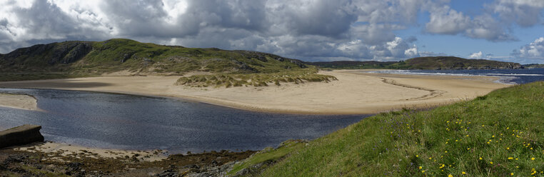 United Kingdom, Scotland, Highland, Sutherland, Bettyhill, sand dune and beach at river Naver - LBF01898