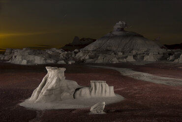 Bisti BadLands against sky at night - CAVF35666