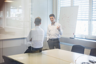 Zwei Geschäftsleute bei einem Treffen im Büro - DIGF03914