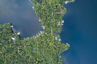 Blick von oben auf die Insel inmitten des Rosseau-Sees - CAVF36972