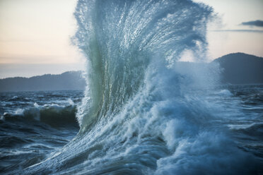 Idyllic view of surf in sea at Cape Kiwanda State Park - CAVF38765